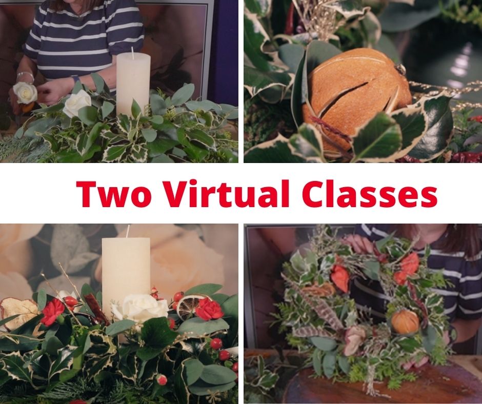Virtual Christmas Flower School Classes with DIY Kit - COMBO TICKET